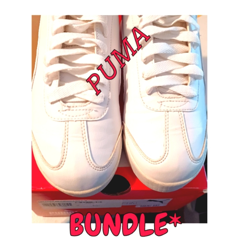 PRE-OWNED* WOMEN SIZE 8 PUMA* CAROLINE GREY/WHITE